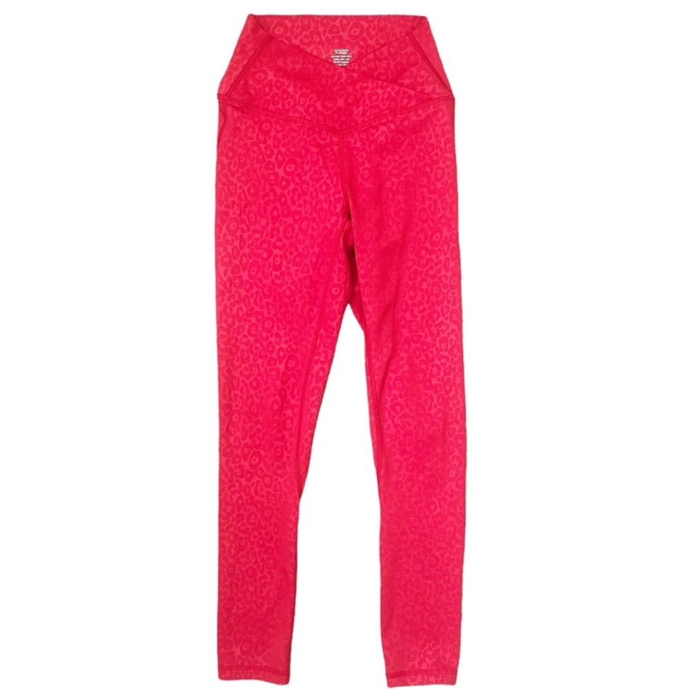 ZYIA Red Leopard Scrunchy What Light n Tight 7/8 24” Leggings Size 2